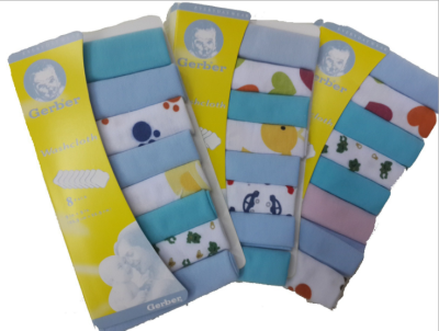 Pure Cotton Small Square Baby Bibs Small Tower Baby Small Handkerchief Nursing Towel 8 Pack
