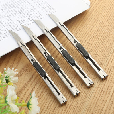 Portable Mini Exquisite Unpacking Knife Utility Knife Paper Cutter Small Stainless Steel Metal Knife Wallpaper Knife Art Knife