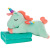 Rainbow Unicorn Airable Cover Cute Rainbow Pillow and Blanket Cartoon Dual-Use Multifunctional Unicorn Plush Toy