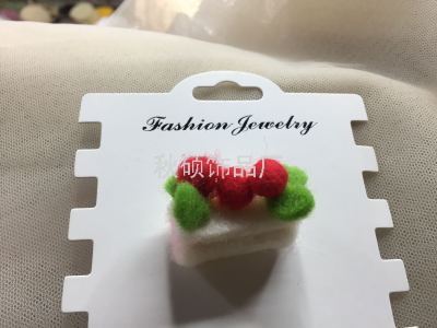 Wool felt fruit cake hairpin brooch Clothing Accessories Creative Series [133]