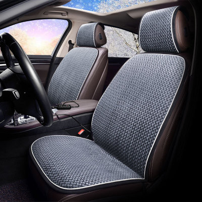 Cross-Border Wholesale Car Heating Seat Cushion Plush Universal Single Seat 12v24v Diamond Velvet Cushion for Car Chair Cushion