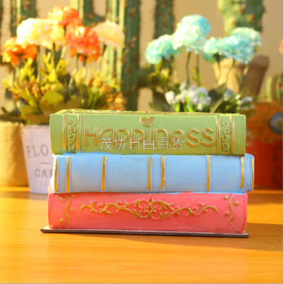 Vintage living room tissue box to make old home study bedroom rectangular creative book resin tissue box decorations