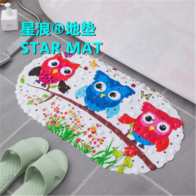 STAR MAT bathroom non-slip mat cartoon PVC cobblestone massage foot mat bath non-slip mat with suction cup