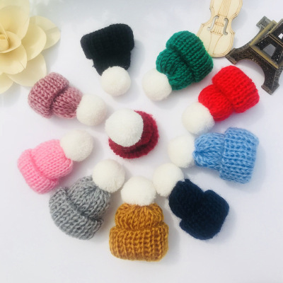 Off-the-Shelf Korean Version of the Mini Small Hat DIY Knitted Hat Ornament Accessories Floral Design Scarf Ornaments