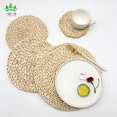 Japanese common corn husk mat straw mat hot mat heat insulation mat tea mat hand-made casserole mat non-slip mat coasters