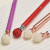 Korean series of small fresh multi-color ball pen crystal Queen mace ball pen silk screen printing logo small pearl stationery pen