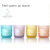 Round candle cup spot supply transparent glass candle cup candlestick candle cup processing custom LOGO coloring