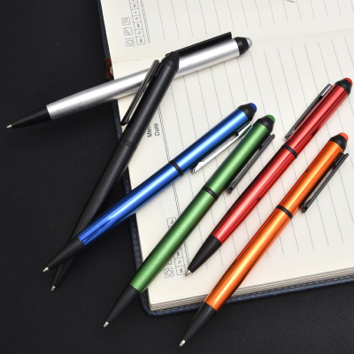 Factory direct selling multi-function ballpoint pen capacitive touch advertising pen custom LOGO aluminum pole matt gift signing pen