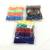 New nylon jacquard cornflower small check high stretch rubber band head ring 20 packs