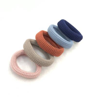 New nylon jacquard cornflower small check high stretch rubber band head ring 20 packs