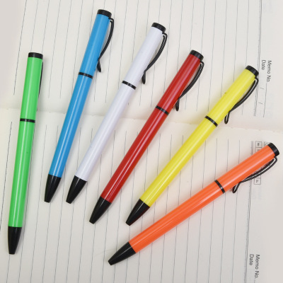 Foreign trade plastic ballpoint pen twist advertising pen custom logo simple pen creative paintbrush gift pen pen