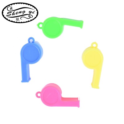 Factory Direct Plastic Children's Toy Whistle Referee Football Solid Color Whistle Kindergarten Student Gift Toys