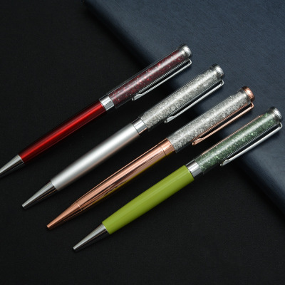 Crystal ball pen rotary gift rhinestone ball pen custom logo multi-color pen neutral pen