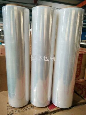 Stretch Film Packaging Industry Transparent Environmental Protection PE Stretch Film Large Roll Hand Tray Packaging Film