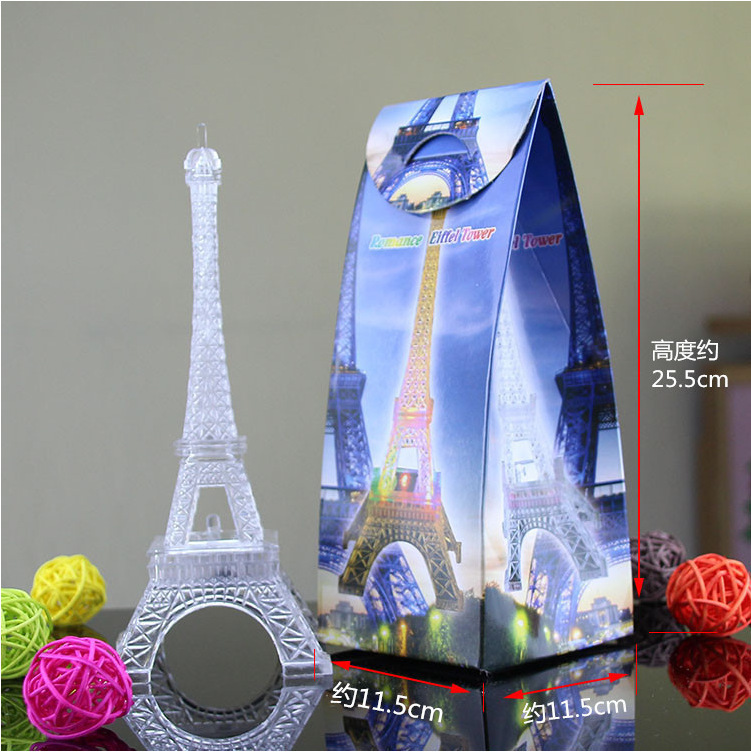 水晶巴黎埃菲尔铁塔 发光小夜灯 创意礼物 led发光玩具厂家直销