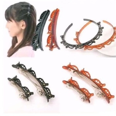 Hair Artifact Hairpin Lazy CX Headband Internet Celebrity Hair Accessories Multi-Layer Headband Weaving Hollow Barrettes Bangs Fixed Knitting