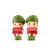 Hot Sale New Red Army Inspirational Couple Little Soldier Resin Hanging Feet Doll