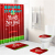 STAR MAT Christmas Series Four-Piece Floor Mat Shower Curtain Waterproof Three-Piece Floor Mat Bathroom Curtain