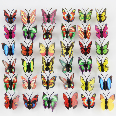 Pvc Plastic Simulation Butterfly (4.5cm) 200 Pcs Per Pack Each Color