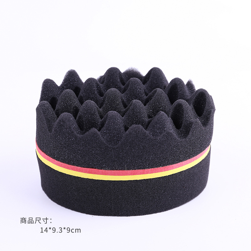 外贸欧琪雅黑色烫海绵持久定型 爆炸头打理造型海绵梳子烫发工具