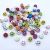 Factory Direct Sales Acrylic Beads Material DIY Flat round Smiley Beads White Background Colorful Summer Necklace Xuan Ya