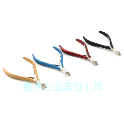 Dead Skin Pliers Color Titanium Cuticle Nipper Gold Dead Skin Pliers Double Fork Cuticle Nipper