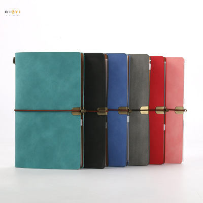 Factory Direct Sales Business PU Notebook Soft Case Leather Notepad Strap Book Custom Enterprise Logo