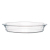 Fenix Tempered Glass Inner Ear Oval Steamed Fish Plate Baking Tray Dish New Homehold Creative Tableware