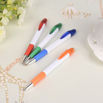 Factory Direct Sales Small Square Plastic Promotional Gift Pen Custom Advertising Marker Logo Printing Click Ballpoint Pen