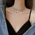 Crystal Pearl Necklace Short Clavicle Chain Cool Necklace Korean Temperament Net Red Simple Female Fashion Non-Mainstream Design Sense
