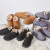 Snow Boots New Fashion Pedal Cotton-Padded Shoes Deerskin Velvet Non-Slip Platform Couple's Home Warm Cotton Slippers 19 New