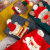 Red New Year Socks Christmas Socks Four Pairs of Boxed Cartoon Santa Claus Cotton Women's Crew Socks