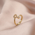 Origin Supply New Hollow Love Ring Women's Korean-Style Fashion Little Finger Ring All-match Diamond Set Ring Direct Wholesale