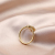 Full Diamond Opening Creative New Ring Copper Plated 18K Gold Inlaid Zircon Slightly Swing Adjustable Ring Wholesale