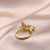 Creative Style Micro Pave Bow Opening Net Red Trendy Student Chic Minimalist Forefinger Ring Normcore Style Ring Direct Sales