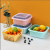 Double-Layer Drain Basket with Lid Drain Storage Box Kitchen Washing Vegetable Basket Refrigerator Anti-Odor Storage Box