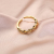 Woven Linen Flower Color Open Ring Fashion Personality Exaggerated Index Finger Ring Ins Fashion Ring Cross-Border Simple Direct Wholesale