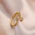 Origin Supply New Hollow Love Ring Women's Korean-Style Fashion Little Finger Ring All-match Diamond Set Ring Direct Wholesale