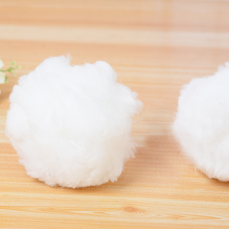 厂家供应 白色亚克力圣诞毛球服装装饰帽子配件辅料 批发定制