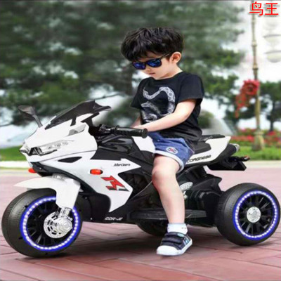 New Children's Electric Motorcycle 3-8 Years Old Baby Can Ride Two-Wheel Three-Wheel Children's Toy Car