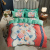 Stall Popular Ecological Brushed Four-Piece Set Thickened Large Flower Dove Cotton Four-Piece Set