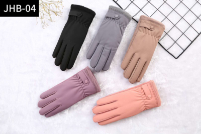 New Touch Screen Gloves for Women Autumn and Winter Rainproof Windproof Elastic Skin Feeling Fleece Lined Padded Warm Keeping Outdoor Driving