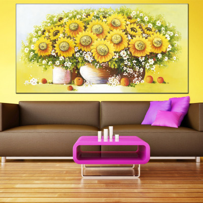 SUNFLOWER Oil Painting Sunflower Oil Painting Decorative Painting Hand Painting Living Room Oil Painting Canvas Oil Painting