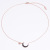 Japanese and Korean Fashion New Black Diamond Moon XINGX Necklace Titanium Steel Plated 18K Rose Gold Clavicle Chain Female Accessories All-Match