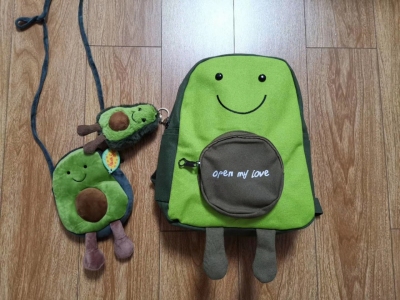 Avocado Coin Purse Small Satchel Backpack Foreign Trade Hot Cartoon Plush School Bag