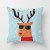 INS Home European and American Christmas Pillow Digital Printing Polyester Peach Skin Car Pillow Cushion Pillowcase Backrest