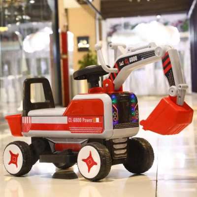 Children's Engineering Car Toy Car Electric Excavator Excavator Boy Can Sit People Oversized Can Sit Riding Excavator