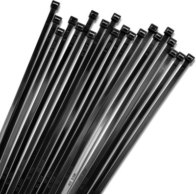 24-Inch (About 61.0cm) Black Zip Heavy-Duty Cable Ties (50-Piece Pack),170 Lbs