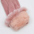 Women's Gloves Suede Double Color Fur Mouth Gloves Autumn and Winter Finger Warm Gloves Driving Outdoor Gloves