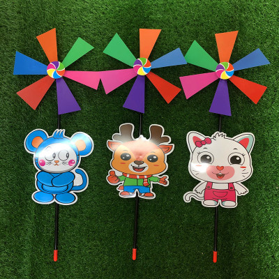 New Arrival Dutch Cartoon Windmill Kids Hand Windmill Park Kindergarten Decorating Windmill